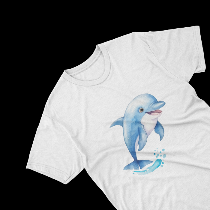 Tricouri personalizate cu poza Delfin Watercolor [1]