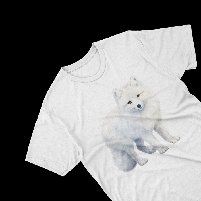 Tricouri personalizate cu poza Lup Watercolor white wolf [5]