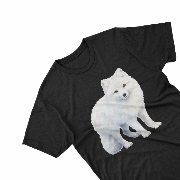 Tricouri personalizate cu poza Lup Watercolor white wolf [4]