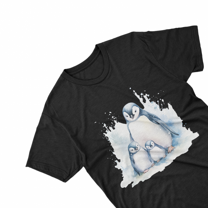 Tricouri personalizate cu poza Pinguin Watercolor [2]