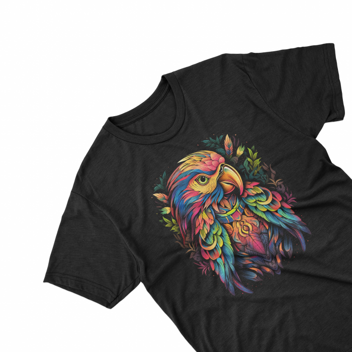 Tricouri personalizate cu poza Papagal Watercolor tribal [2]