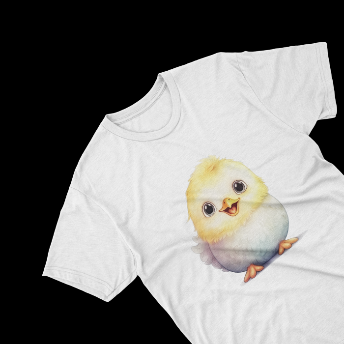 Tricouri personalizate cu poza Pui Watercolor galben [2]