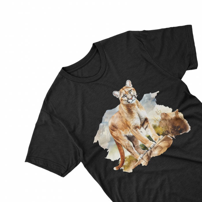 Tricouri personalizate cu poza Puma Watercolor cu stanca [2]