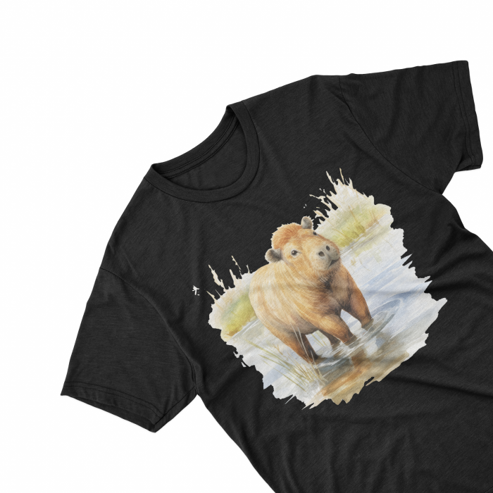 Tricouri personalizate cu poza Capybara Watercolor [2]