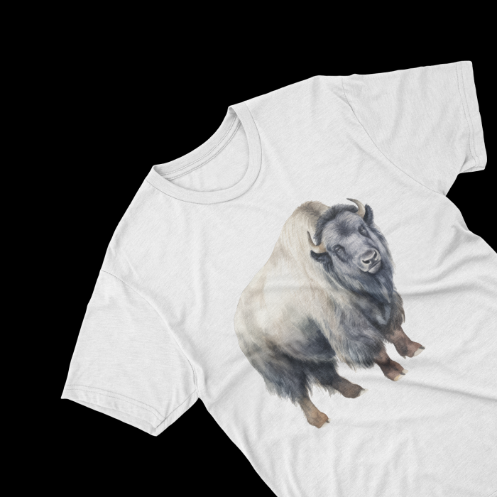 Tricouri personalizate cu poza Taur Watercolor bivol [2]