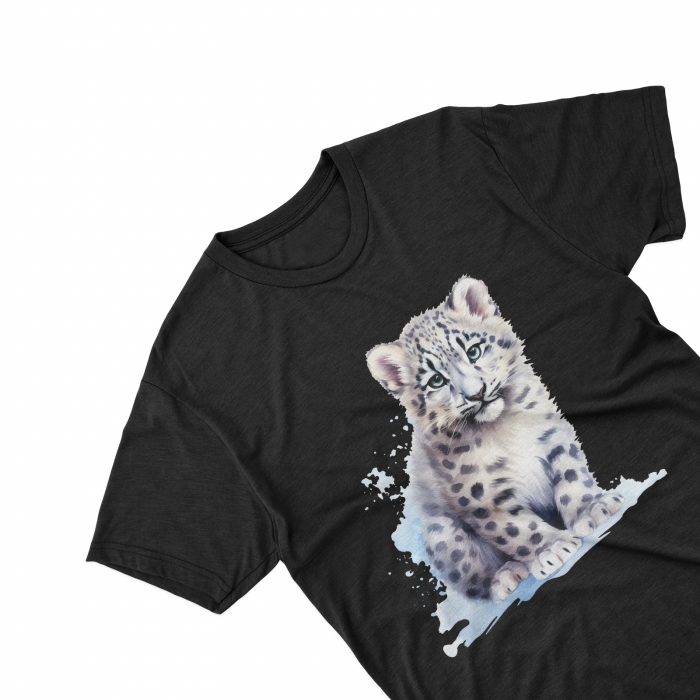 Tricouri personalizate cu poza Leopard Watercolor pufos [2]