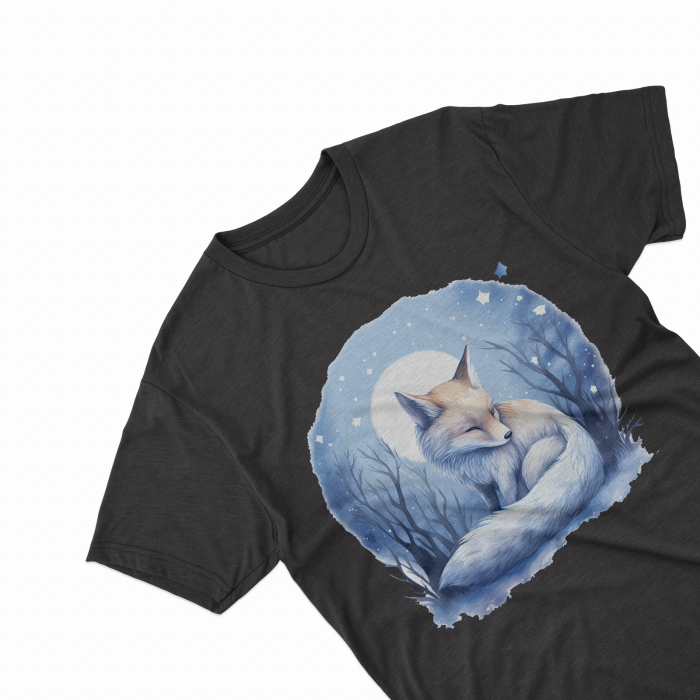 Tricouri personalizate cu poza Vulpe Watercolor night [2]