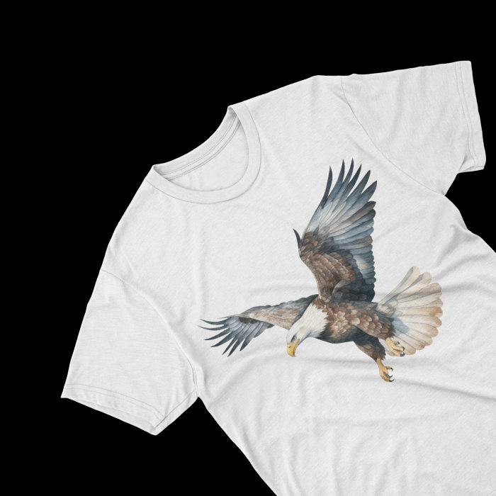 Tricouri personalizate cu poza Vultur Watercolor american in zbor [1]