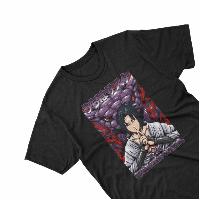 Tricouri personalizate cu anime Sasuke Sage mode negru [1]