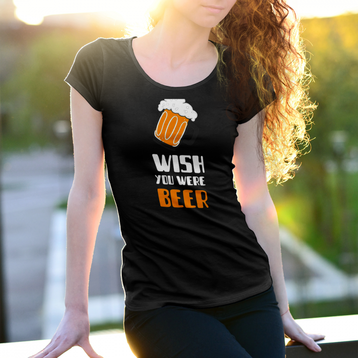 Tricouri personalizate cu mesaj Wish you were beer [2]