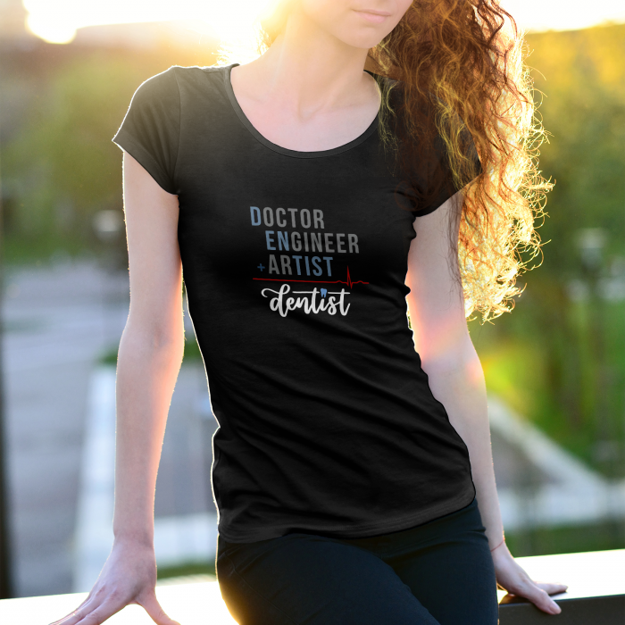 Tricouri personalizate cu mesaj Doctor engineer artist [2]