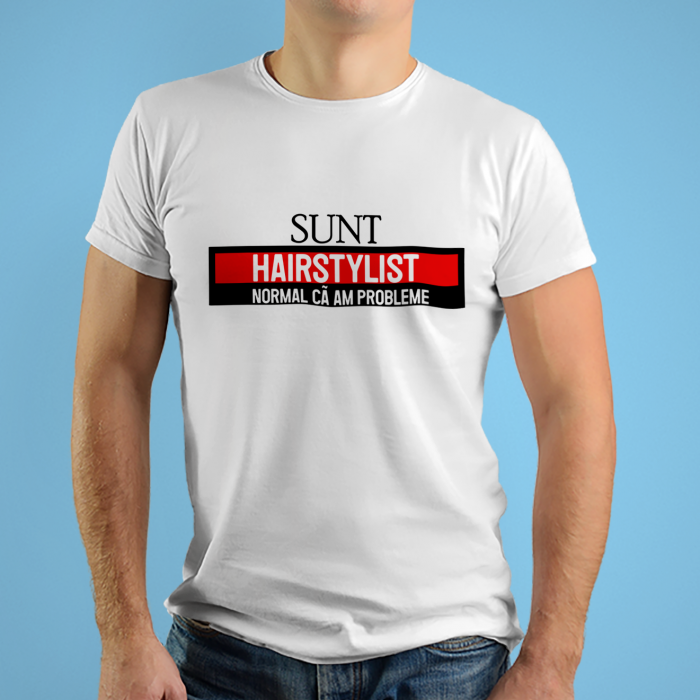 Tricouri personalizate cu mesaj Sunt hairstylist [2]