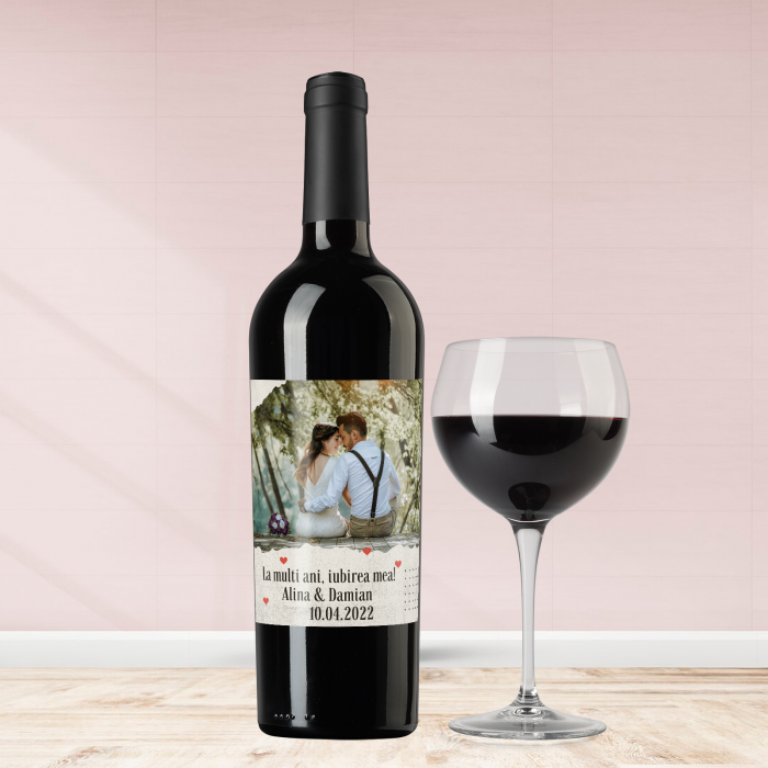 Sticla de vin personalizata pentru o persoana speciala cu poza si text 750ml [1]