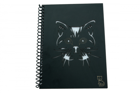 Agende A5 - Agenda personalizata din lemn cu pisica , A5