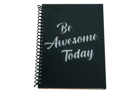 Agende A5 - Agenda personalizata din lemn cu Be awesome today , A5