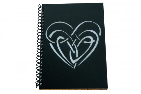Agende A5 - Agenda personalizata din lemn cu inima infinita , A5