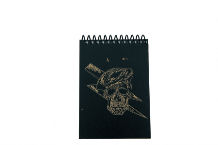 Agende personalizate - Agenda personalizata din lemn cu craniu, A6