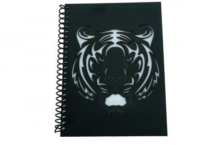 Agende A5 - Agenda personalizata din lemn cu Tiger, A5