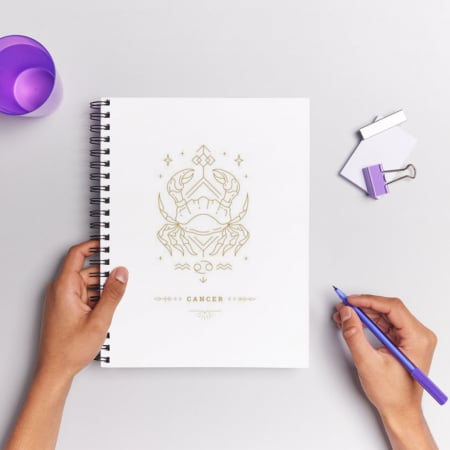 Agende personalizate - Agenda personalizata din lemn cu zodie - Golden