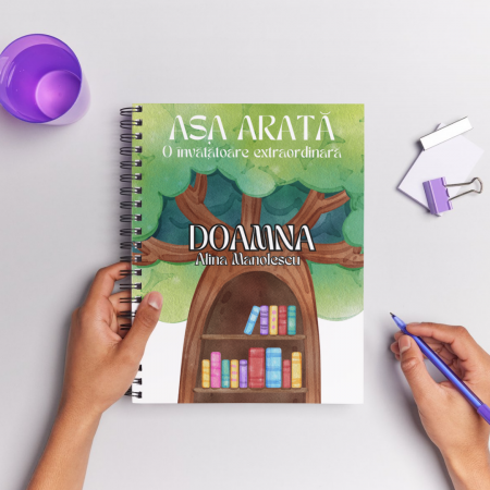 Agende A5 - Agenda personalizata din lemn pentru invatatoare