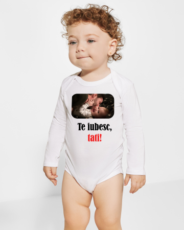 Textile Personalizate - Body bebelusi personalizat cu poza si mesaj