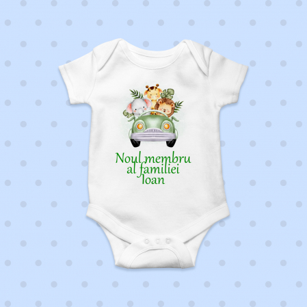 Body pentru bebelusi - Body bebelusi personalizat cu mesaj- Noul membru