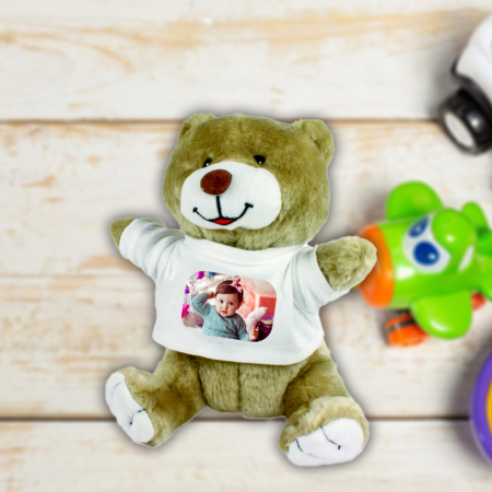 Plusuri personalizate - Plus personalizat ursulet cu poza 20 cm