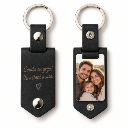 Brelocuri din inox - Breloc personalizat cu poza si mesaj gravat