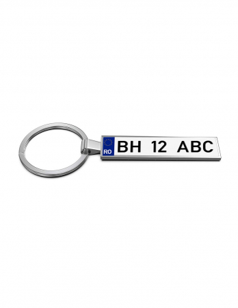Brelocuri personalizate - Breloc personalizat cu numarul masinii