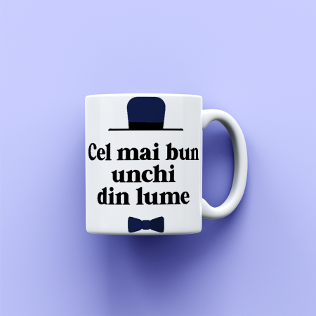 Cani albe si colorate - Cana personalizata Cel mai bun unchi