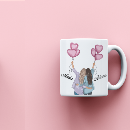 Cani termosensibile - Cana personalizata cu nume Best friends