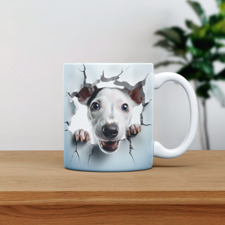 Cani emailate - Cana personalizata cu poza si nume Caine Whippets