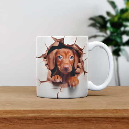 Cani personalizate - Cana personalizata cu poza si nume Caine Vizslas