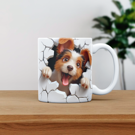Cani termosensibile - Cana personalizata cu poza si nume Caine Biewer Terriers