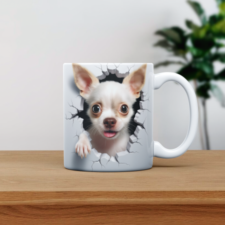 Cani personalizate - Cana personalizata cu poza si nume Caine Chihuahuas