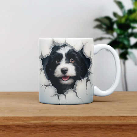 Cani emailate - Cana personalizata cu poza si nume Rasa Portuguese Water