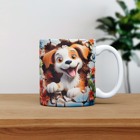 Cani pentru copii - Cana personalizata cu poza si nume Caine