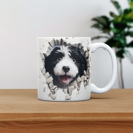 Cani personalizate - Cana personalizata cu poza si nume Caine Portuguese Water