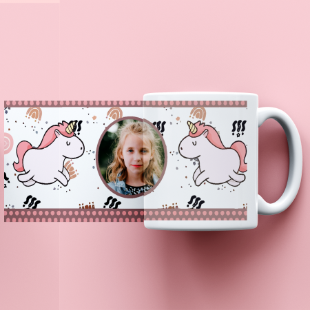 Cani pentru copii - Cana personalizata cu poza si nume Unicorn