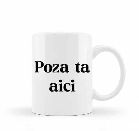 Cani albe si colorate - Cana personalizata cu poza