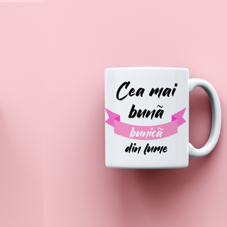 Cana personalizata cu mesaj Cea mai buna bunica din lume [1]