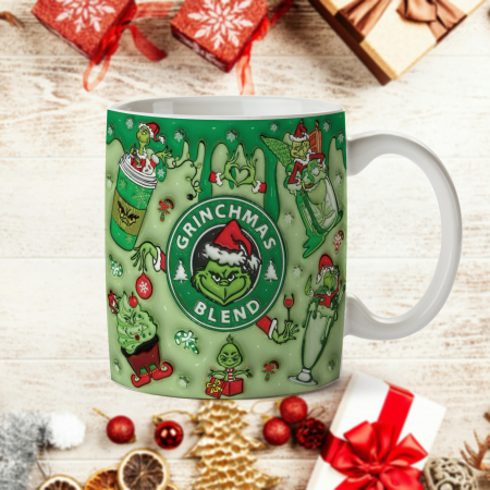 Cani termosensibile - Cana personalizata de Craciun Grinchmas Blend