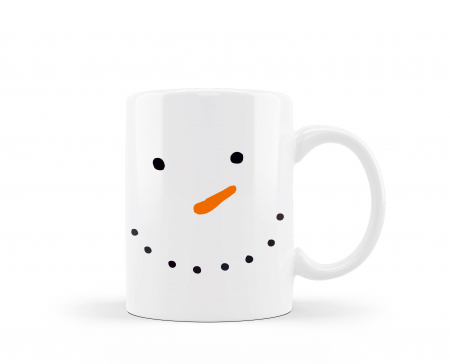Cani albe si colorate - Cana personalizata de Craciun Snowman