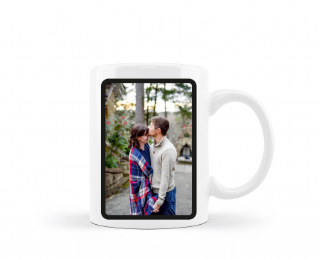 Cani albe si colorate - Cana personalizata cu poza si mesaj