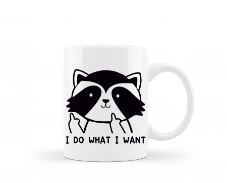 Cani albe si colorate - Cana personalizata I do what I want