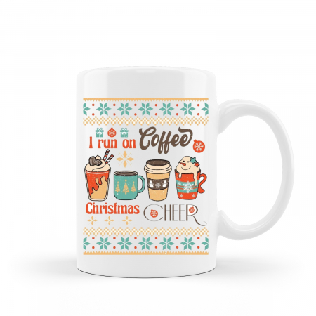 Cani personalizate - Cana personalizata I run on Christmas cheer
