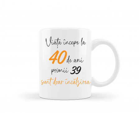 Cani albe si colorate - Cana personalizata Viata incepe la 30 de ani