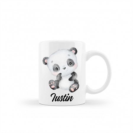 Cana personalizata cu nume model panda