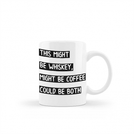 Cani albe si colorate - Cana personalizata This might be coffee