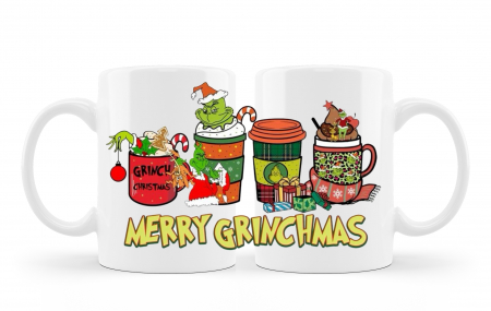 Cana personalizata Merry Grinchmas